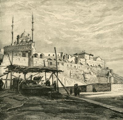 Citadellet i Kairo bygget av Saladin, 1890. av Unbekannt