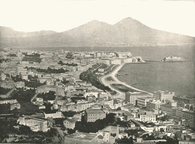 Byen, bukten og Vesuv, Napoli, Italia, 1895. av Unbekannt