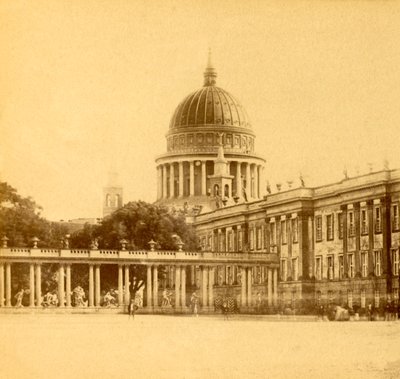 Bypalasset og St. Nicholas-kirken, Potsdam, Tyskland, ca 1900. av Unbekannt