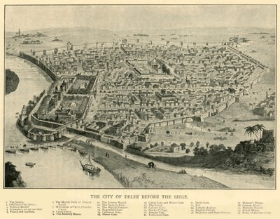 Byen Delhi før beleiringen, 1901. av Unbekannt