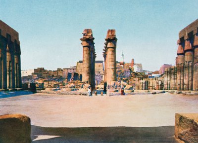 Kolonnaden til Amenhotep III, Luxor-tempelet, Egypt, 1900-tallet av Unbekannt