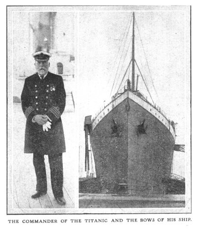 Kommandøren for Titanic og baugene på skipet hans, 20. april 1912. av Unbekannt