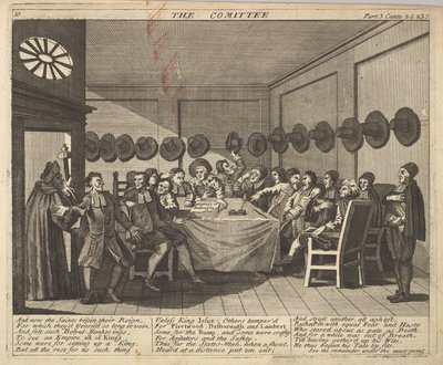 Komiteens plate 10: Illustrasjoner til Samuel Butlers Hudibras, 1725-30. av Unbekannt
