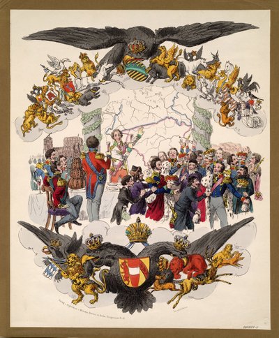 Wienerkarikaturkongressen, 1815 av Unbekannt