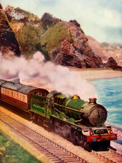 Cornish Riviera Express tegnet av et lokomotiv i King-klassen, 1935-36. av Unbekannt