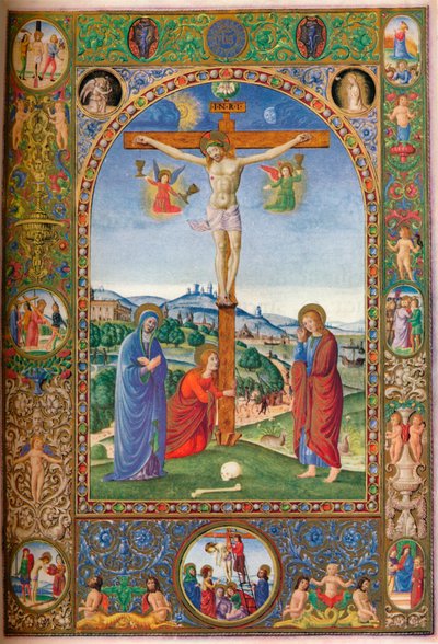 Korsfestelsen: med Jomfru, Maria Magdalena og Johannes, c1500, 1937 av Unbekannt