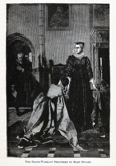 Dødsordren levert til Mary Stuart, 1882 av Unbekannt
