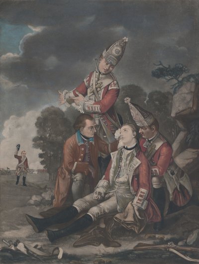 General Wolfes død i Quebec september 1759, 10 oktober 1779. av Unbekannt