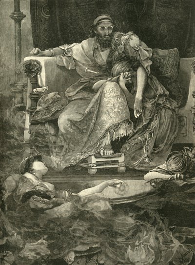 Sardanapalus død, 1890. av Unbekannt