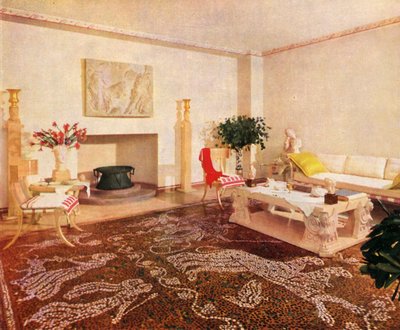 The Dining-Room - Robsjohn-Gibbings, utpekte stilen til dette rommet som Sans Epoque,, 1941. av Unbekannt