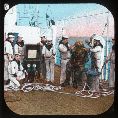 Dykkeren -- H.M.S. Blake, ca 1900. av Unbekannt