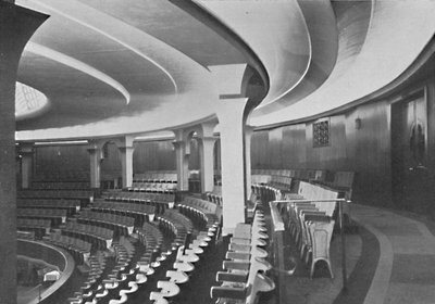 The Dome: Interiør etter endringene - detaljer om innvendig tak og panel, 1939. av Unbekannt
