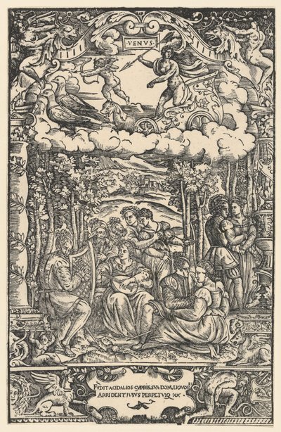 The Dominion of Venus, fra 'The Seven Planets', 1533. av Unbekannt