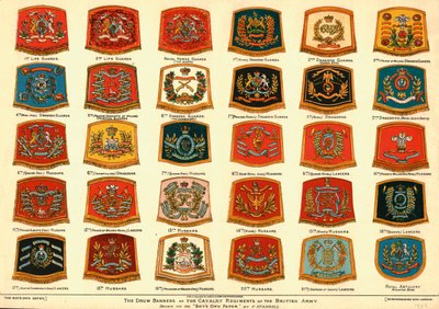 Trommebannerne til kavaleriregimentene til den britiske hæren, 1902 av Unbekannt