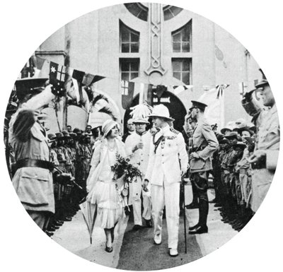 Hertugen og hertuginnen av York besøker graven til Admiral Benbow, Kingston, Jamaica, 1927, 1937 av Unbekannt