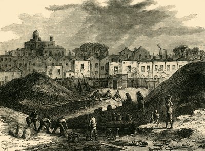 The Dust-Heaps, Somers Town, i 1836, c1876. av Unbekannt