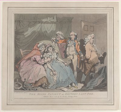 Den døende pasienten, eller doktorens siste honorar, 1. april 1786., 1. april 1786. av Unbekannt