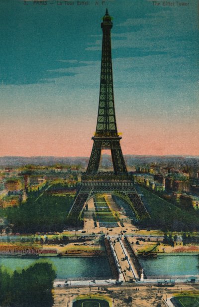 Eiffeltårnet, Paris, c1920 av Unbekannt