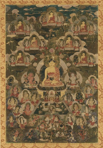 De åtte medisinbuddhaene, 1700-tallet. av Unbekannt
