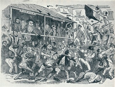 Valget i Eatanswill, c1836, 1925 av Unbekannt