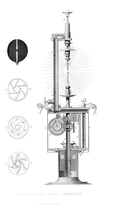 Det elektriske lysapparatet, 1866 av Unbekannt