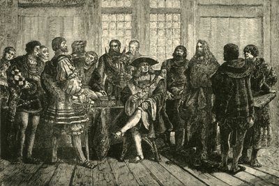 Keiseren Maximilian omgitt av de mest illustrerte av hans samtidige 1508-1519, 1890. av Unbekannt