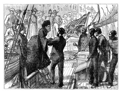 Den franske keiserinnen tar fatt på Gasellen, 1870 sent på 1800-tallet av Unbekannt