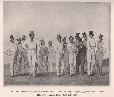 Den engelske cricket elleve fra 1846 1912 av Unbekannt