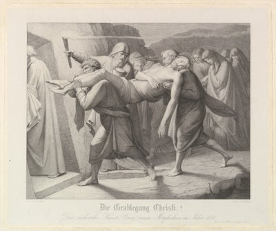 Gravleggingen, 1850. av Unbekannt