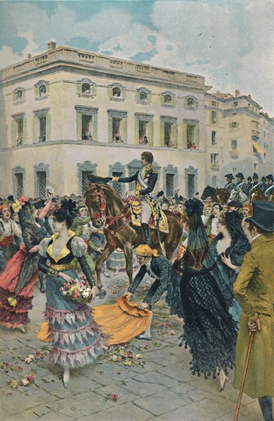 Ferdinands inntog i Madrid, 23. mars 1808, 1896. av Unbekannt