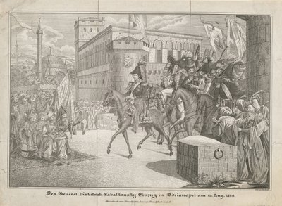 Graf Ivan Ivanovich Diebitsch-Zabalkanskys inntreden i Adrianopel, 1829 av Unbekannt