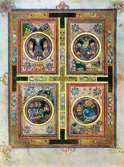De evangeliske symbolene, 800 e.Kr., 1900-tallet av Unbekannt