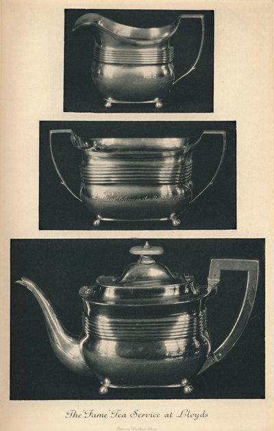 The Fame Tea Service på Lloyds, c1804, 1928 av Unbekannt