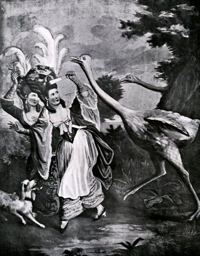 The Feathered Fair in a Fright, 1700-tallet av Unbekannt