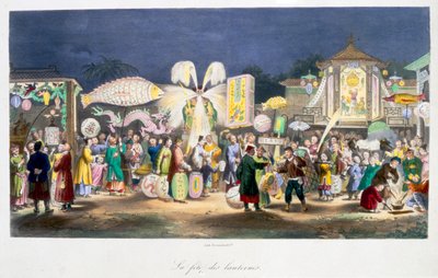 The Festival of the Lanterns, Kina, 1824-1827 av Unbekannt