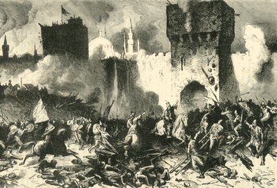 Det endelige angrepet på Konstantinopel, 29. mai 1453, 1890. av Unbekannt