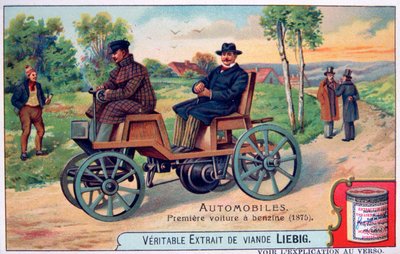 Den første bensinbilen, 1875, c1900 av Unbekannt