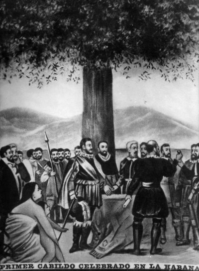 The First Cabildo, 1519, 1920-tallet av Unbekannt