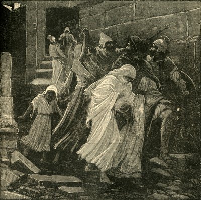 Sedekias flukt, 1890. av Unbekannt