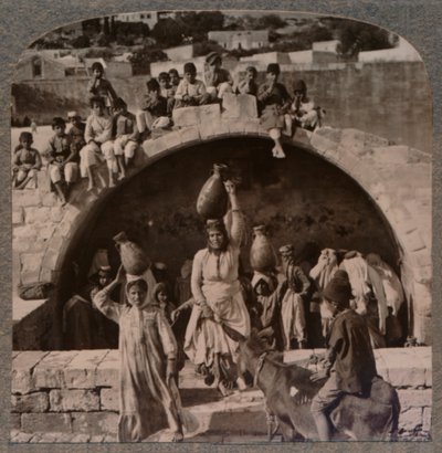 The Fountain of the Virgin, Nasaret, ca 1900 av Unbekannt