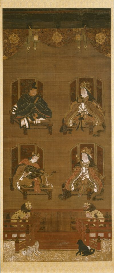 The Four Deities of Koyasan Temple Complex, sent på 1300-tallet. av Unbekannt