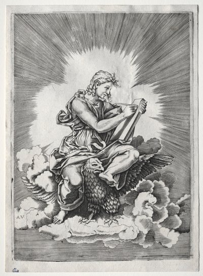 De fire evangelistene: St. John, ca. 1518. av Unbekannt