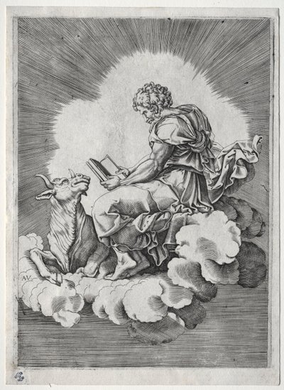 De fire evangelistene: St. Luke, ca. 1518. av Unbekannt