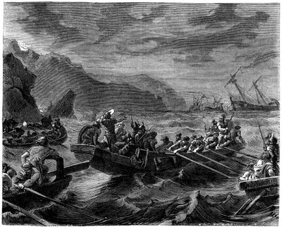 Frankerne krysser det rasende havet, 1882-1884 av Unbekannt