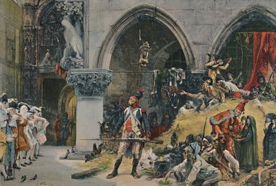 Franskmennene før hertugpalasset, Venezia, 1797, 1896 av Unbekannt