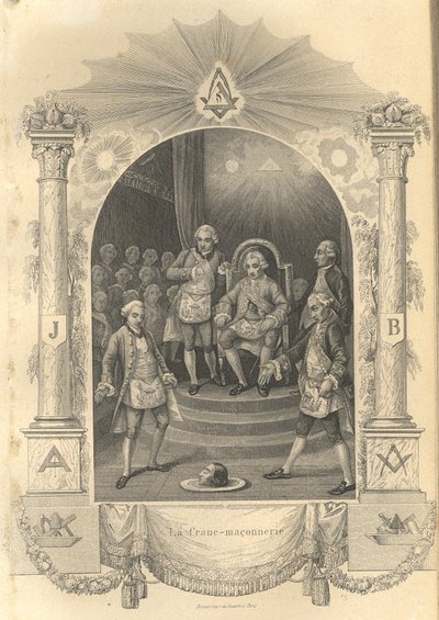 Den franske frimurerseremoni, 1844 av Unbekannt