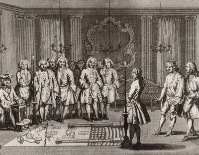 Den franske frimurers innvielsesseremoni, 1700-tallet av Unbekannt