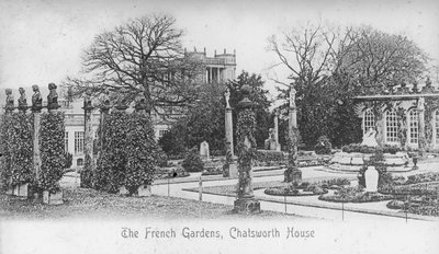 The French Gardens, Chatsworth House, Derbyshire, slutten av 1800- eller begynnelsen av 1900-tallet av Unbekannt