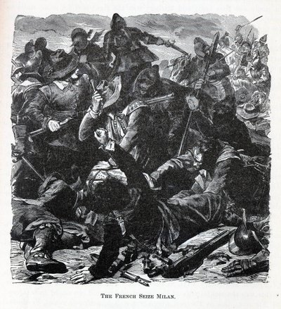 Franskmennene grep Milano, 1882 av Unbekannt