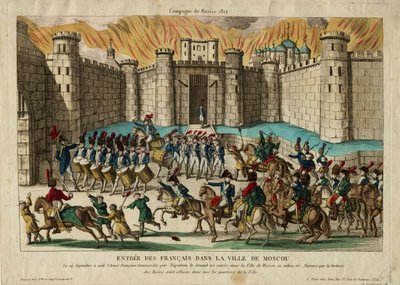 Den franske inntreden i Moskva, 1812 av Unbekannt